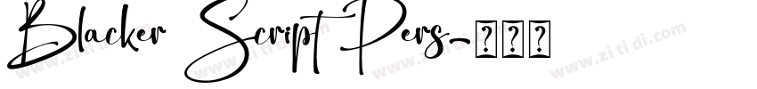Blacker Script Pers字体转换